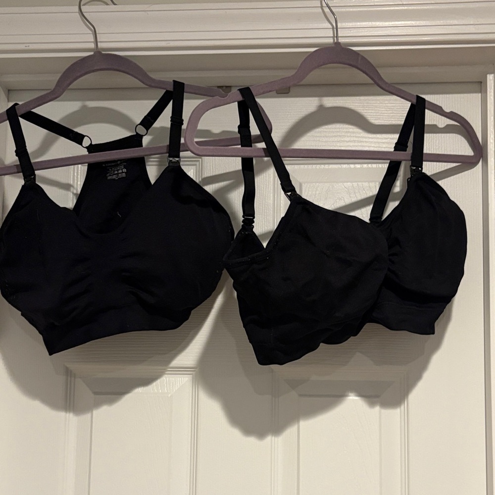 Two Black Kindred Bravely Nursing and Pumping Bras